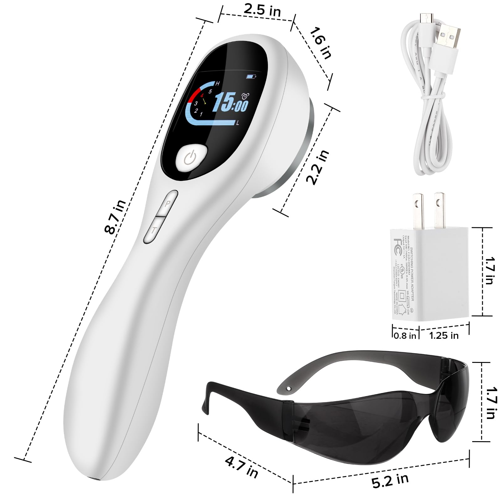 yofalo Cold Laser Human/Vet Device with LED Display Targets Joint and Muscles Directly